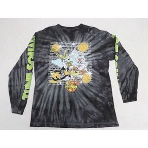 Vintage SPACE JAM‎ long sleeve tie-dye t-shirt, Tune Squad, Unisex Size Medium